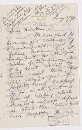 Letter, 3 January 1895