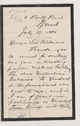 Letter, 12 July 1896