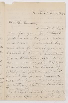 Letter, 13 December 1883