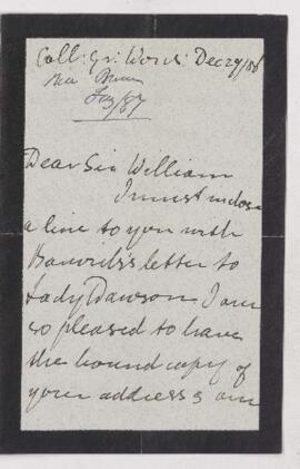 Letter, 29 December 1886