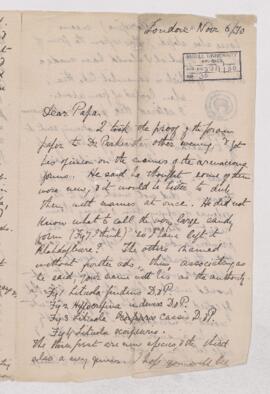 Letter, 6 November 1870