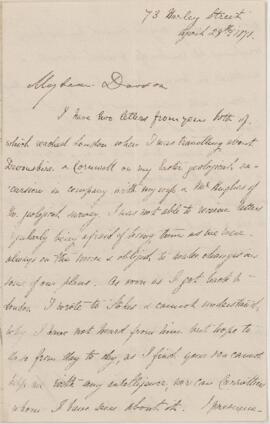 Letter, 29 April 1871.