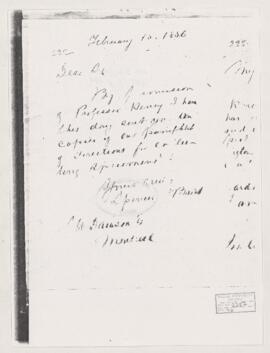 Letter, 15 February 1856