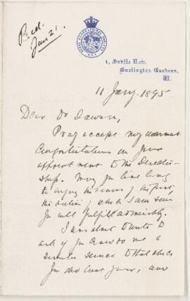 Letter, 11 January 1895