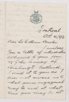 Letter, 4 October 1893