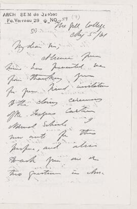 Letter, 5 August 1861