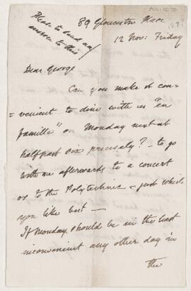 Letter, 12 November 187?