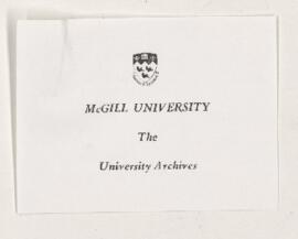 Accession description, 26 April 1972