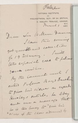 Letter, 1 March 1895