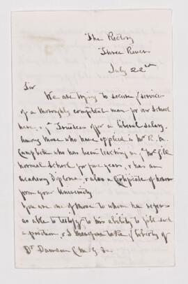 Letter, 22 July 1881
