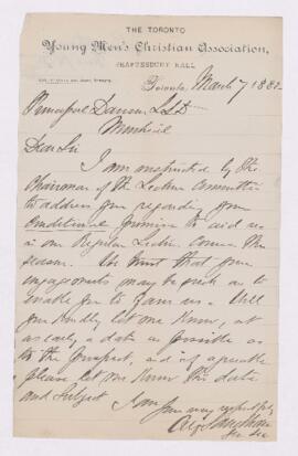 Letter, 7 March 1882