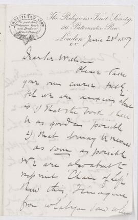 Letter, 23 June 1887