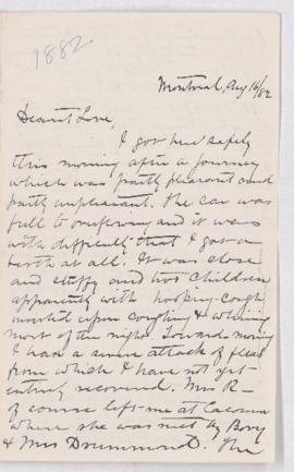 Letter, 16 August 1882