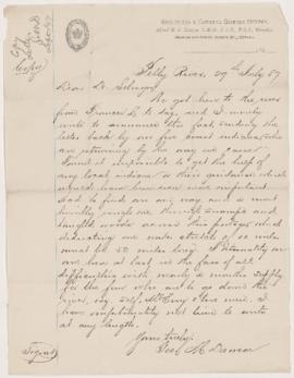 Letter, 29 July 1887