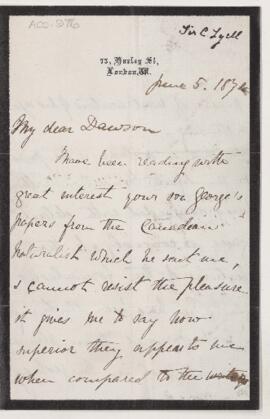 Letter, 5 June 1874