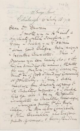 Letter, 6 July 1872