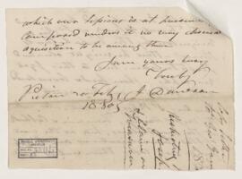Letter fragment, July 1830