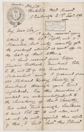 Letter, 31 December 1870