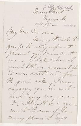 Letter, 13 October 1871