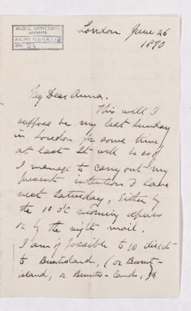 Letter, 26 June 1870