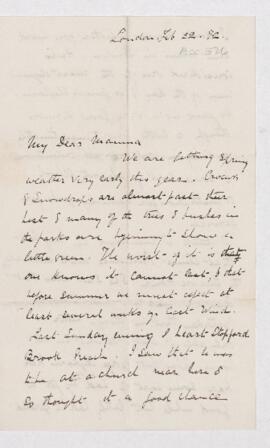 Letter, 22 February 1872