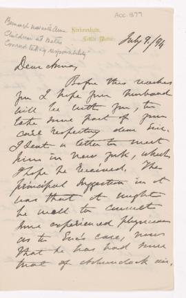 Letter, 9 July 1894
