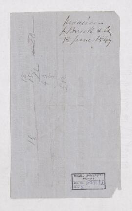 Account, 18 June 1849