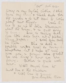Undated letter from Clare, 1902