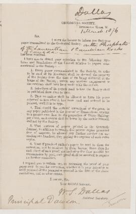 Letter, 1 March 1876