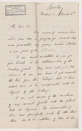 Letter from L.W. Bailey