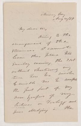 Letter, 21 August 1869