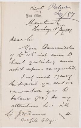 Letter, 13 January 1887