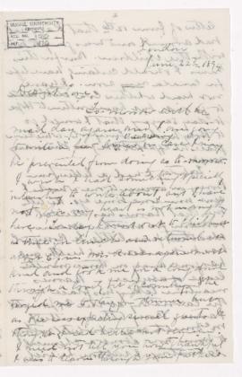 Letter, 22 June 1894