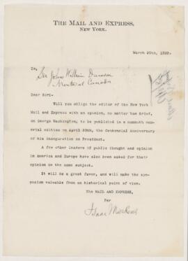 Letter, 20 March 1889