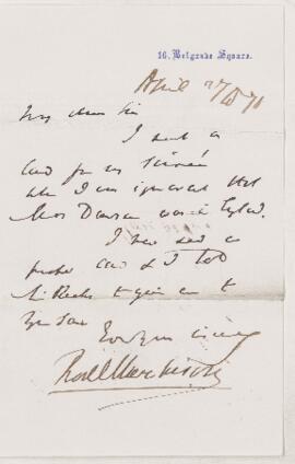 Letter, 27 April 1870