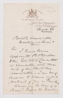 Letter, 4 August 1886