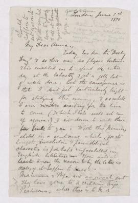 Letter, 1 June 1870