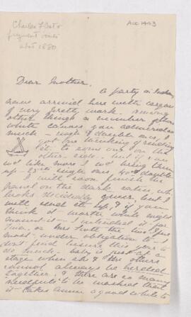 Undated letter from Anna Harrington