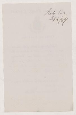 Letter, 27 September 1889