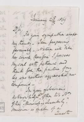 Administrative correspondence,  1869