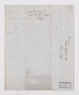 Receipt for account, 3 August 1849