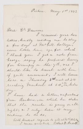 Letter, 1 May 1883