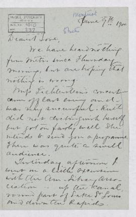 Letter, 9 June 1900