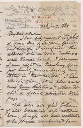 Letter, 20 January 1880