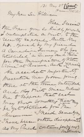 Letter from Chas. Cook Grant