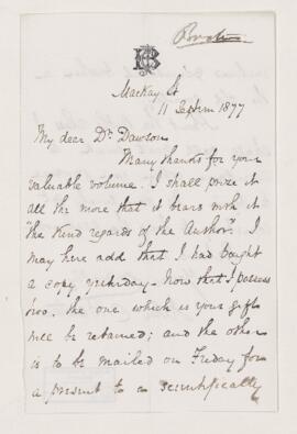 Letter, 11 September 1877