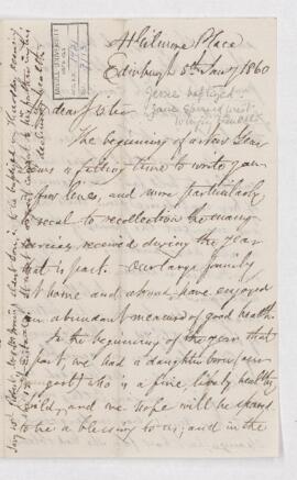 Letter, 5 January 1860