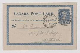 Postcard, 11 July 1881
