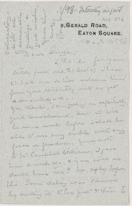 Letter, 14 December 1898