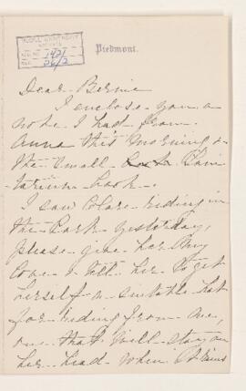 Undated letter from Louisa Molson
